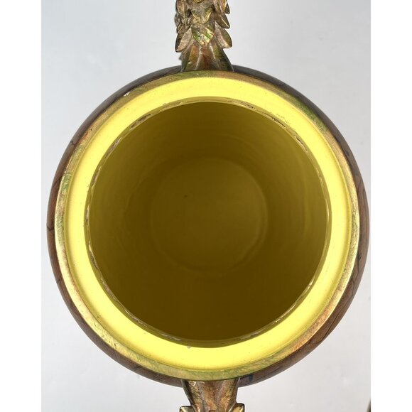 JOHN RICHARD 21"x17" Caramel & Bronzetone Ornate Lidded Pedestal URN Home Decor - Picture 8 of 8